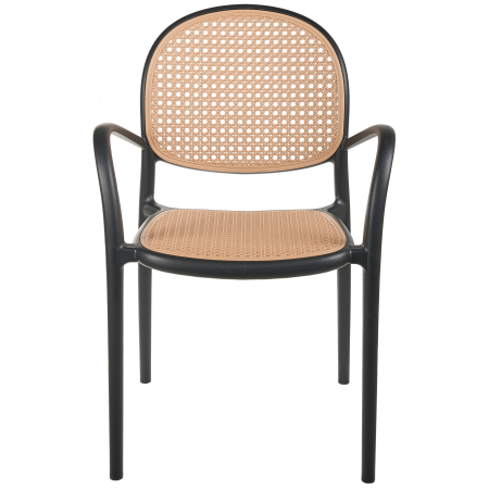 Set of 2 garden chairs POVOLETTO Synthetic material Black [4]