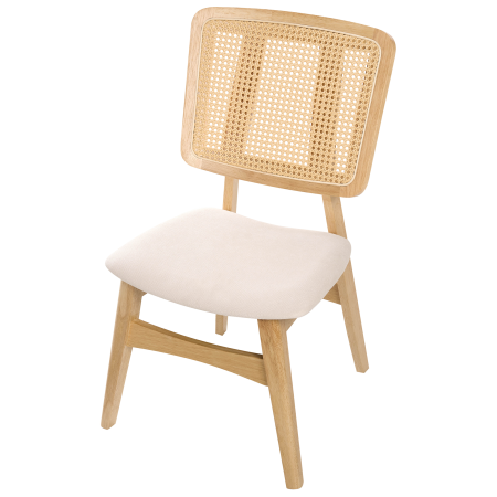 Set de 2 scaune dining ALCOVA Lemn Maro deschis [6]