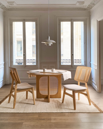 Scaun dining - Set of 2 dining chairs ALCOVA Wood Light brown