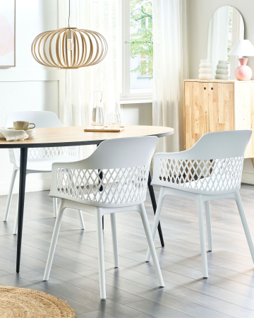 Scaun dining - Set de 2 scaune dining ALMIRA Alb