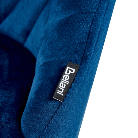 Set of 2 dining chairs ALTOONA Velvet Navy Blue [7]