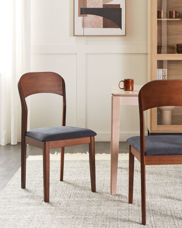 Scaun dining - Set de 2 scaune dining ALVIN Lemn Maro închis