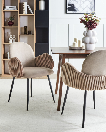 Scaun dining - Set of 2 dining chairs AMITY Taupe