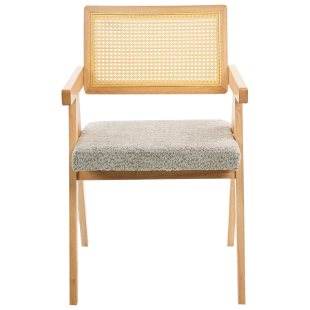 Set de 2 scaune dining AVA Lemn Maro deschis/Taupe [5]