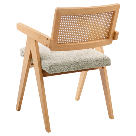 Set de 2 scaune dining AVA Lemn Maro deschis/Taupe [6]