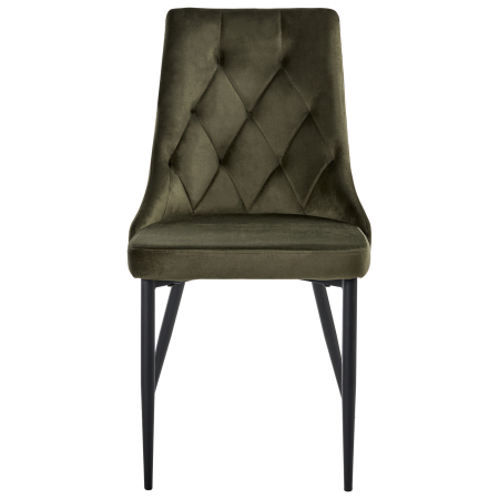 Set of 2 dining chairs AVENIR Velvet Olive Green [4]