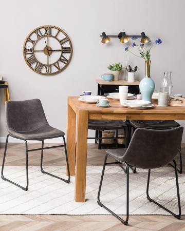 Scaune - Set de 2 scaune dining BATAVIA Gri închis