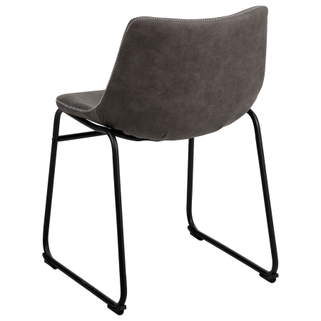 Set de 2 scaune dining BATAVIA Gri închis [6]