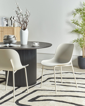 Casă & Locuință - Set de 2 scaune dining BELOIT Bej deschis