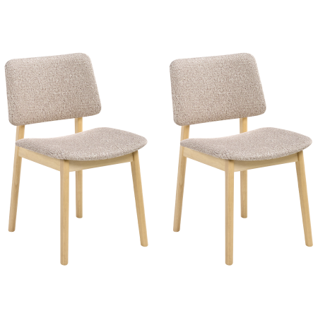 Set de 2 scaune dining BLANE Boucle Maro deschis/Taupe [3]