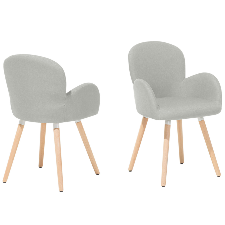 Set de 2 scaune dining BROOKVILLE Gri deschis [3]