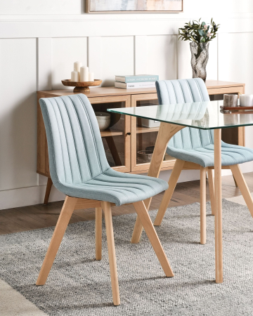 Whole Home - Set of 2 Dining Chairs CALGARY Light Blue