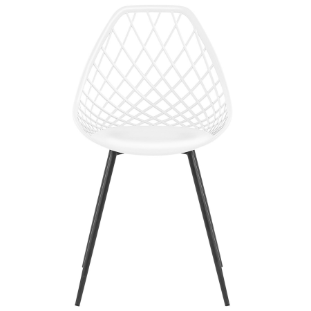 Set of 2 Dining Chairs CANTON White [4]