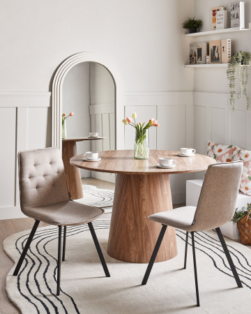 Armchairs - Set of 2 dining chairs CARVER Light Brown