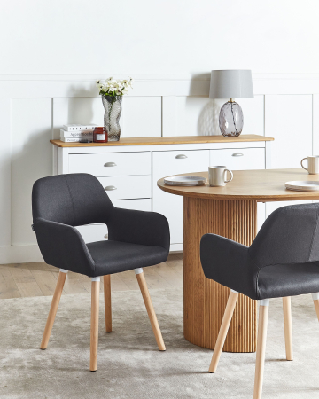 Scaun dining - Set of 2 CHICAGO Dining Chairs Black