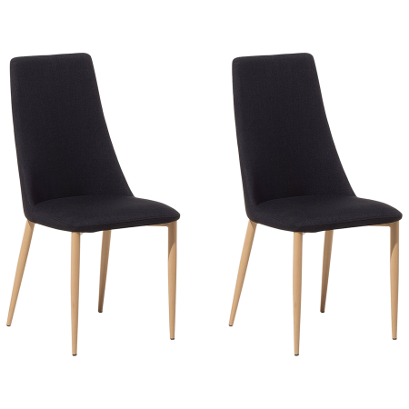 Set of 2 dining chairs CLAYTON Black [1]