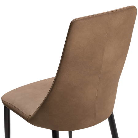 Set de 2 scaune dining CLAYTON Piele ecologică Maro auriu [9]