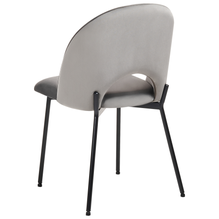 Set of 2 COVELO dining chairs Grey velvet [5]