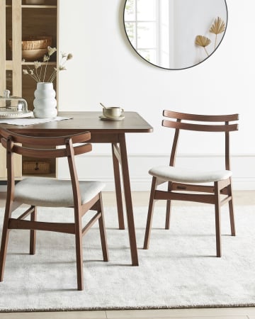 Scaun dining - CYNTHIANA dining chair set of 2 Wood Light beige