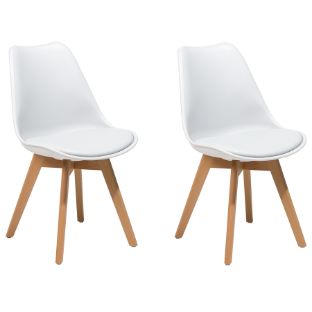 Set of 2 dining chairs DAKOTA II White [1]