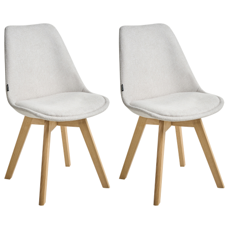 Set de 2 scaune dining DAKOTA II Alb-murdar [1]