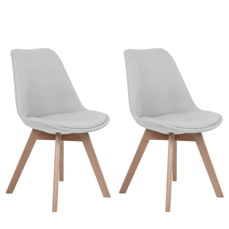 Set of 2 dining chairs DAKOTA II Light grey [1]