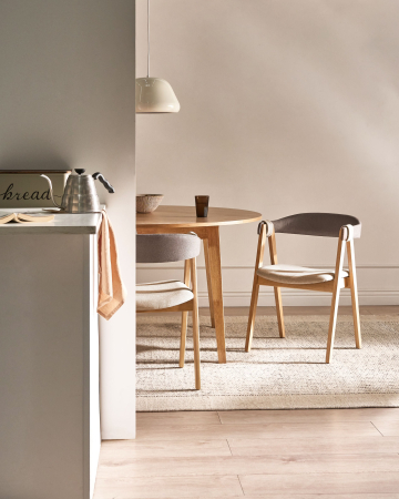 Scaun dining - Set of 2 Dining Chairs DAY Light Brown/Taupe