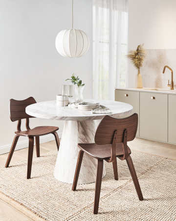 Whole Home - Set of 2 DIANA Dining Stools Wood Dark Brown