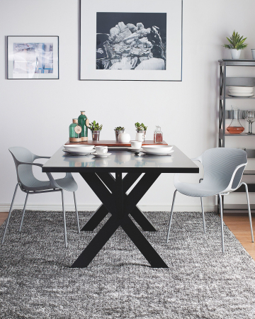 Scaun dining - Set de 2 scaune dining ELBERT Gri deschis