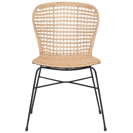 Set de 2 scaune dining ELFROS Ratan Natural [4]