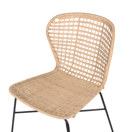 Set de 2 scaune dining ELFROS Ratan Natural [6]