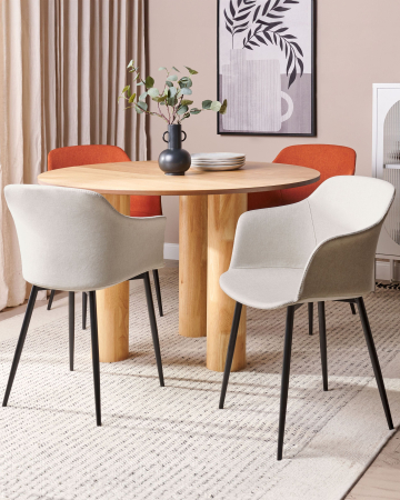 Scaun dining - Set of 2 Dining Chairs ELIM Light Beige