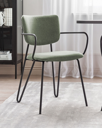 Scaun dining - Set of 2 dining chairs ELKO Dark Green