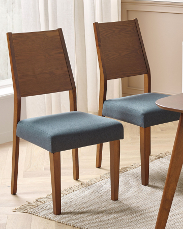 Scaun dining - Set of 2 ELMIRA dining chairs Wood Grey