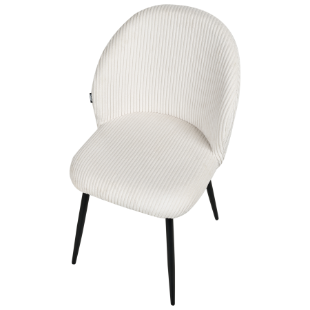 Set de 2 scaune dining ELOY Velur Alb-murdar [7]