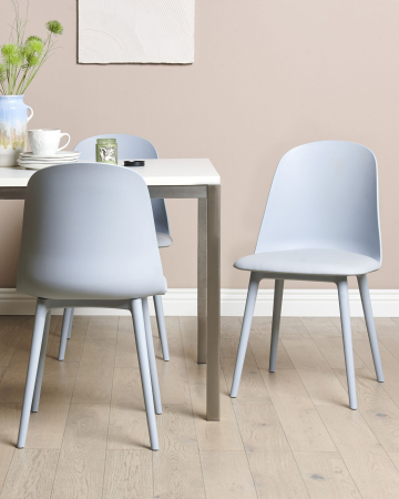 Scaun dining - Set of 2 dining chairs FOMBY Light Blue