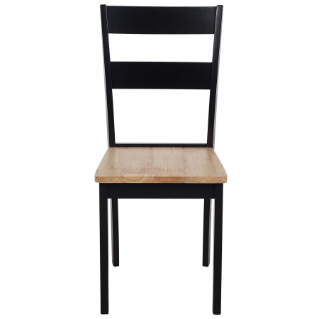 Set of 2 dining chairs GEORGIA Black Wood [5]