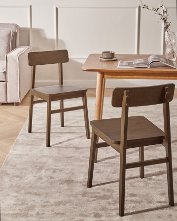 Set de 2 scaune dining GORRE Lemn Maro închis [0]