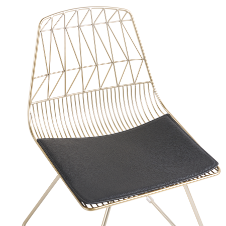 Set of 2 dining chairs HARLAN Metal Gold [7]