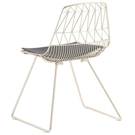 Set of 2 dining chairs HARLAN Metal Gold [5]