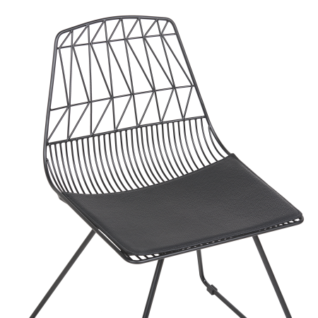 Set of 2 dining chairs HARLAN Black Metal [6]