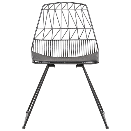 Set of 2 dining chairs HARLAN Black Metal [5]