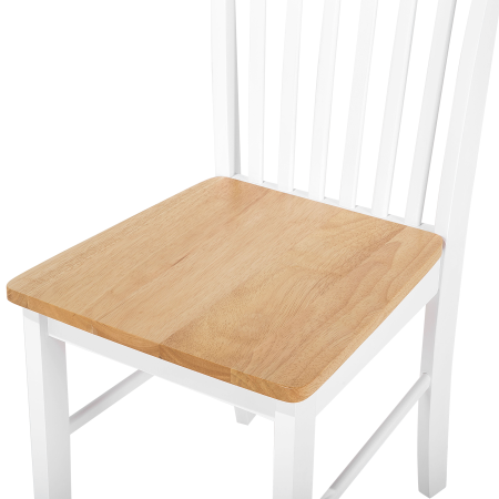 Set of 2 dining chairs HOUSTON Wood White [5]