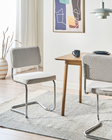 Whole Home - Set of 2 dining chairs IRWIN Velvet Off-White