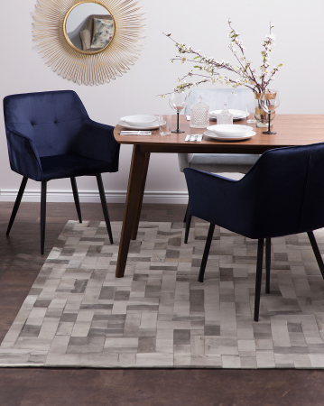 Scaun dining - Set of 2 Dining Chairs JASMIN Velvet Dark Blue