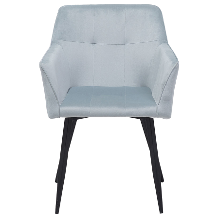 Set of 2 dining chairs JASMIN Velvet Light grey [3]