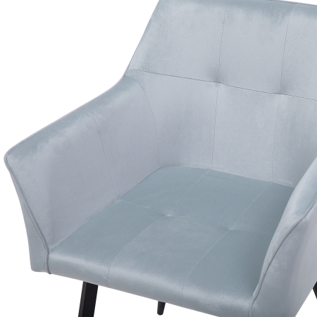 Set of 2 dining chairs JASMIN Velvet Light grey [7]
