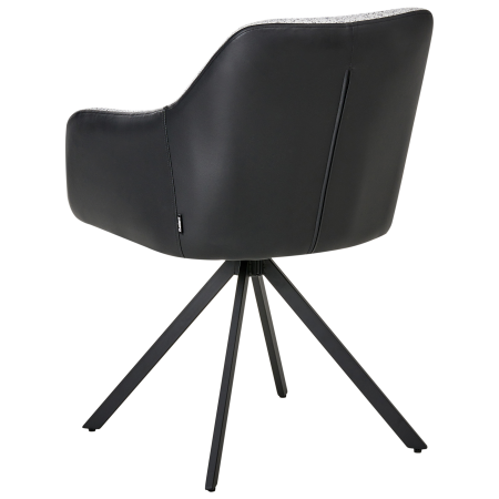 Set of 2 dining chairs LITHIA Black/White [6]