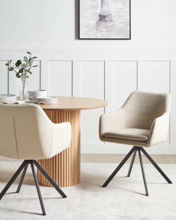 Casă & Locuință - Set de 2 scaune dining LITHIA Taupe