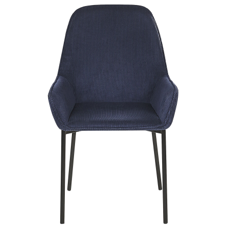 Set of 2 dining chairs LOVERNA Velvet Dark Blue [4]